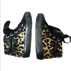 Seychelles black GOLD ANIMAL PRINT GLITTER PATTON LEATHER BOOTIES